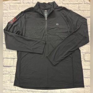 Travis Mathew Black/Gray Lightweight 1/4 zip Jersey (Branded) see pics